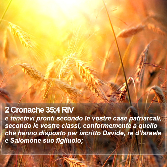 2 Cronache 35:4 RIV Bible Study