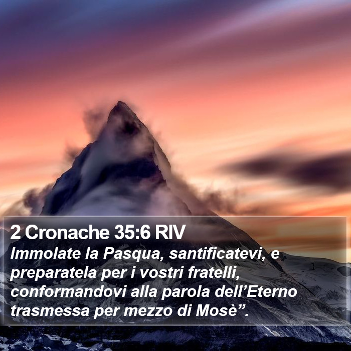 2 Cronache 35:6 RIV Bible Study