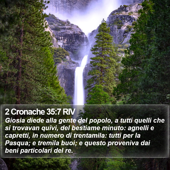 2 Cronache 35:7 RIV Bible Study