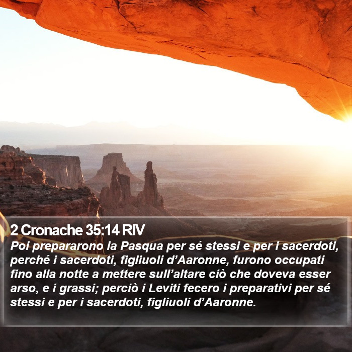 2 Cronache 35:14 RIV Bible Study