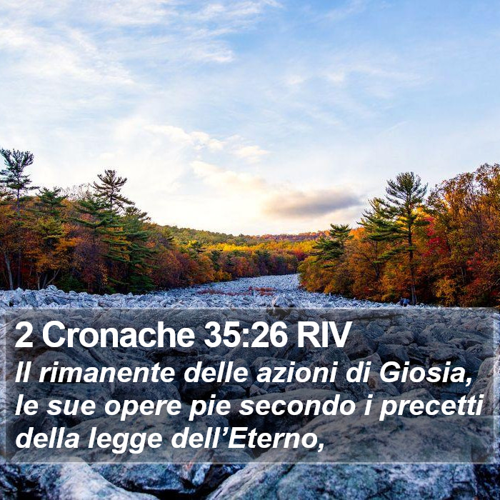 2 Cronache 35:26 RIV Bible Study