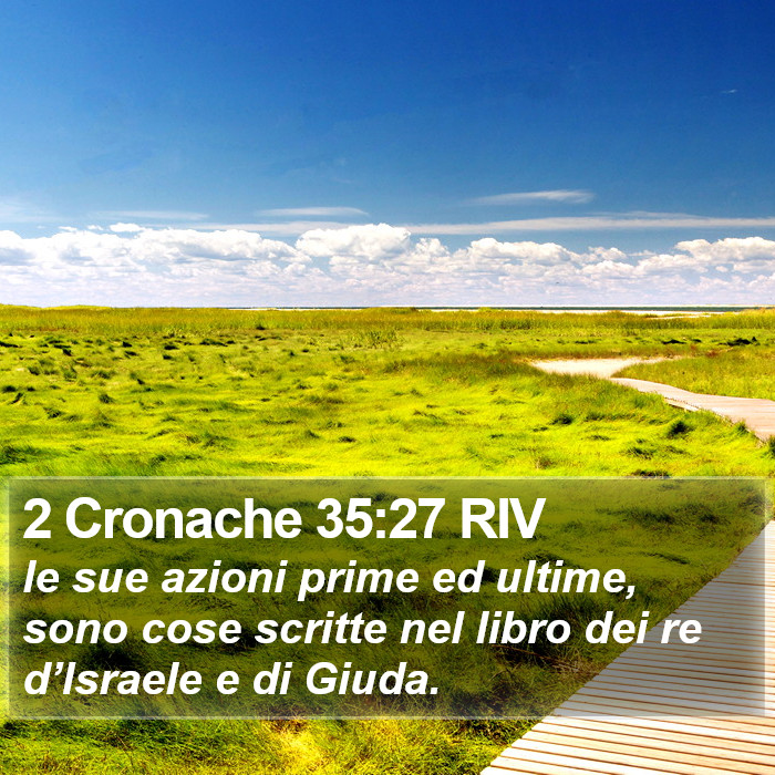 2 Cronache 35:27 RIV Bible Study