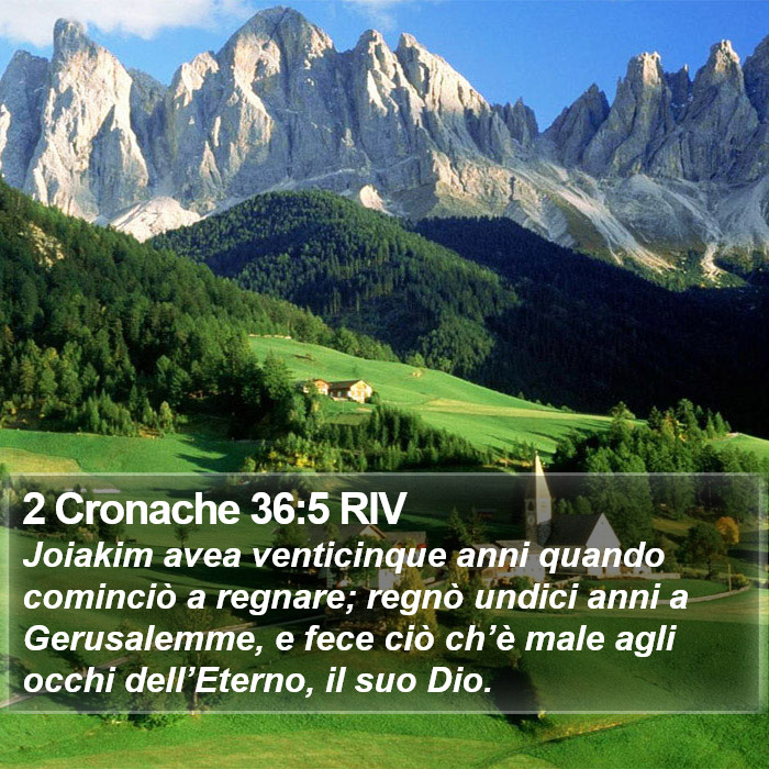 2 Cronache 36:5 RIV Bible Study