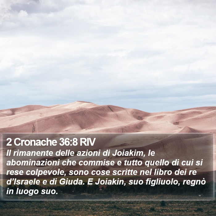 2 Cronache 36:8 RIV Bible Study