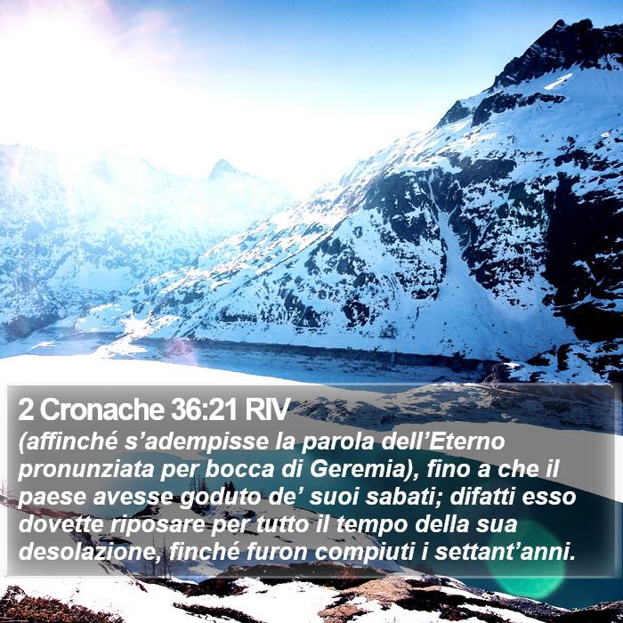 2 Cronache 36:21 RIV Bible Study