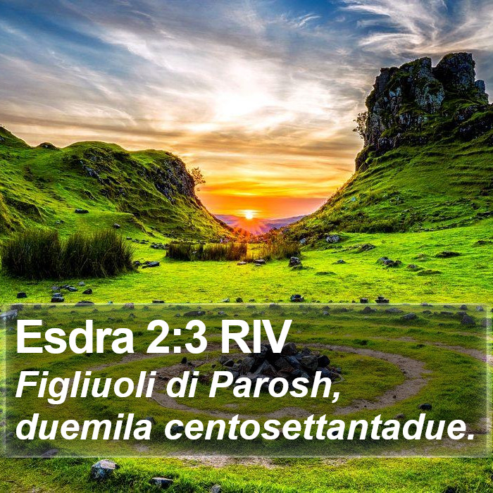 Esdra 2:3 RIV Bible Study