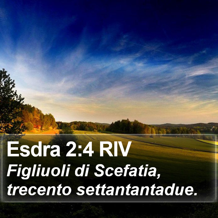 Esdra 2:4 RIV Bible Study