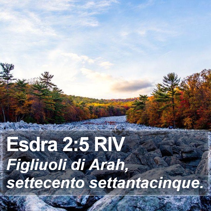 Esdra 2:5 RIV Bible Study