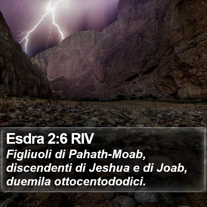 Esdra 2:6 RIV Bible Study