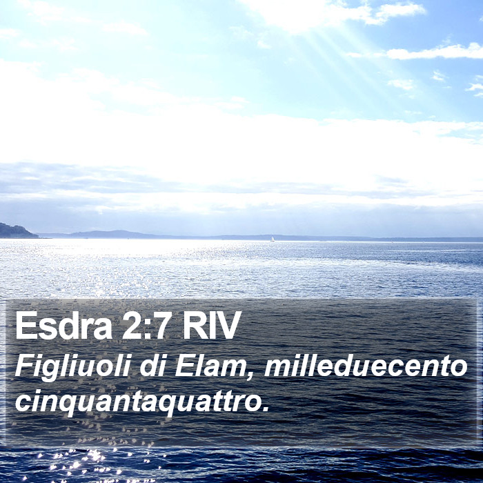 Esdra 2:7 RIV Bible Study