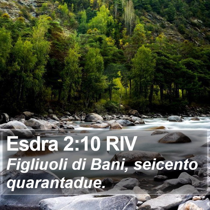 Esdra 2:10 RIV Bible Study