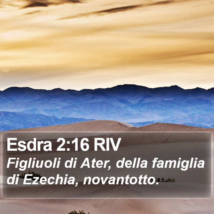 Esdra 2:16 RIV Bible Study