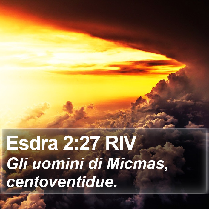 Esdra 2:27 RIV Bible Study