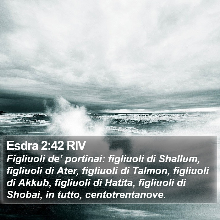 Esdra 2:42 RIV Bible Study