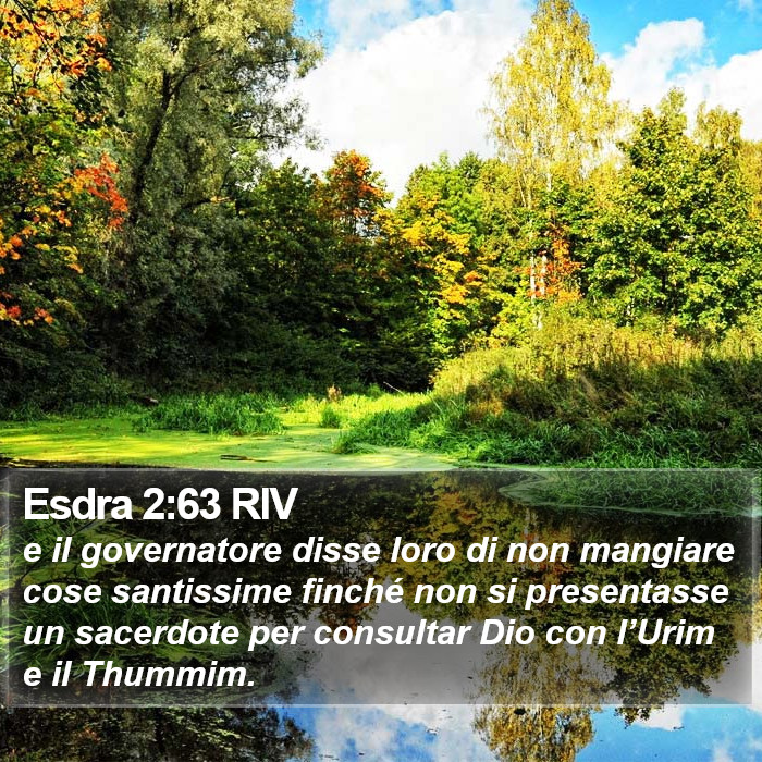 Esdra 2:63 RIV Bible Study