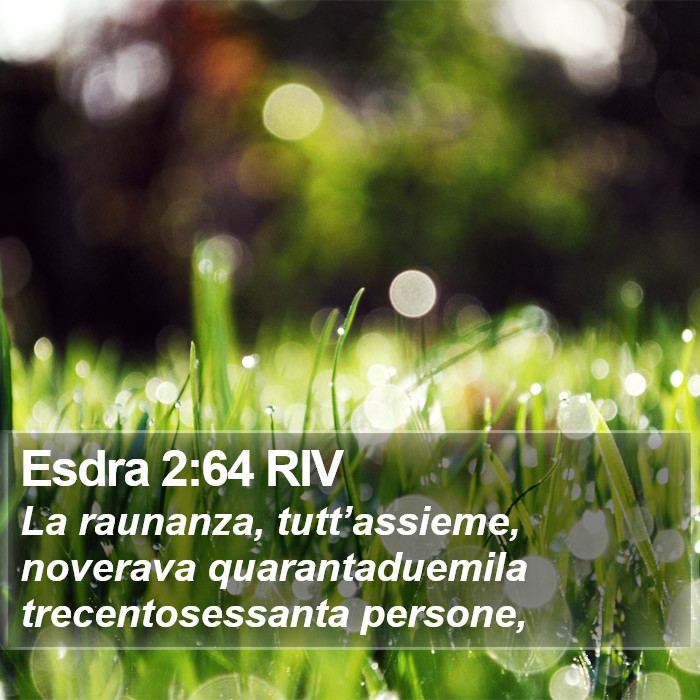 Esdra 2:64 RIV Bible Study