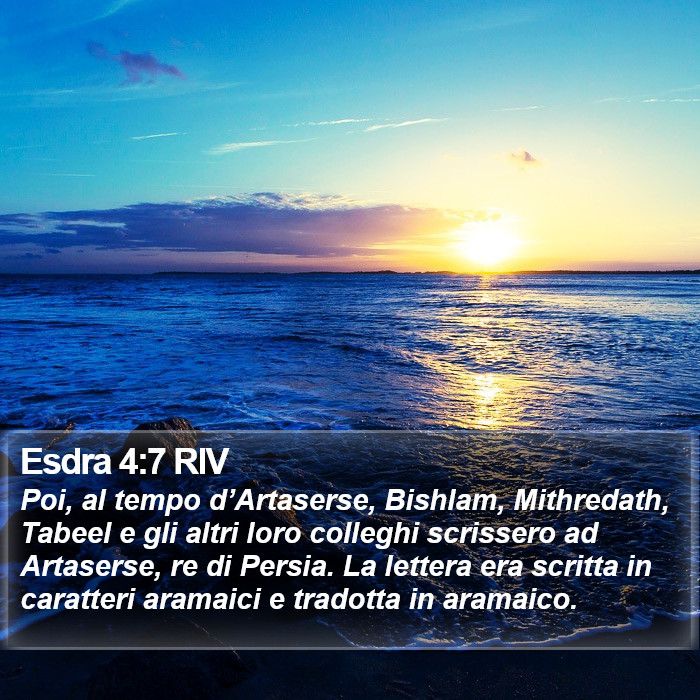 Esdra 4:7 RIV Bible Study