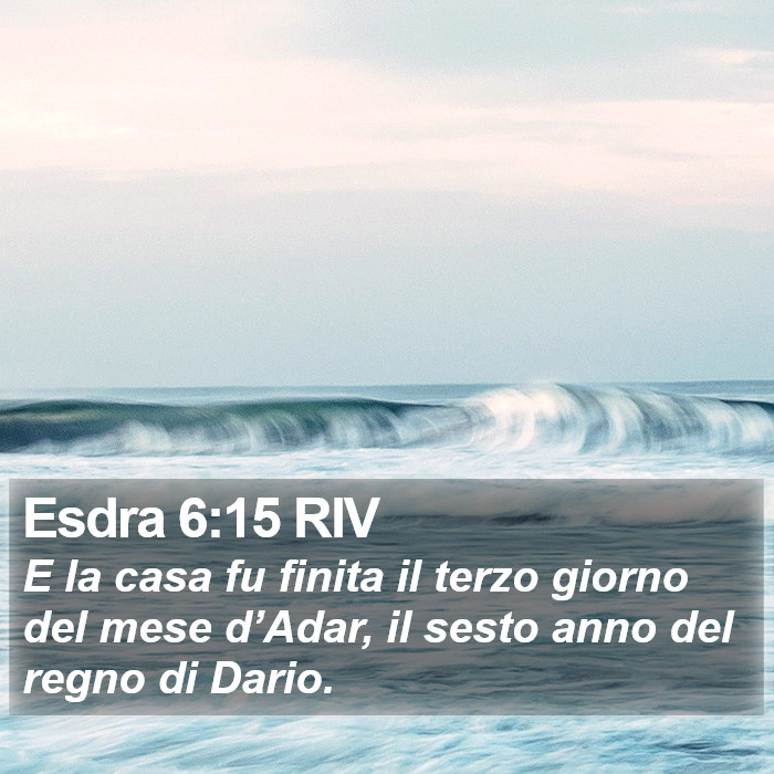 Esdra 6:15 RIV Bible Study