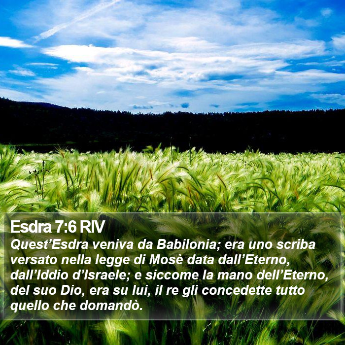 Esdra 7:6 RIV Bible Study