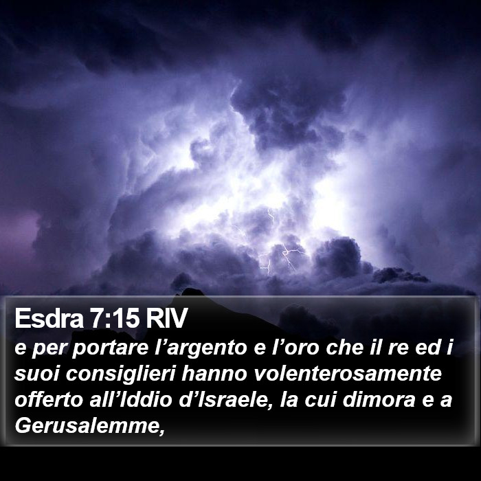 Esdra 7:15 RIV Bible Study