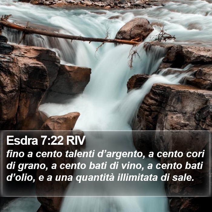 Esdra 7:22 RIV Bible Study