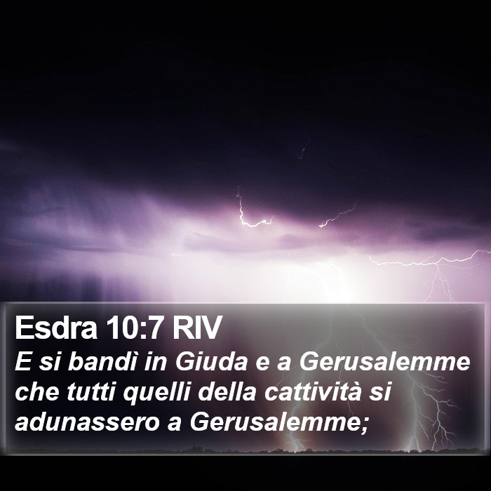 Esdra 10:7 RIV Bible Study