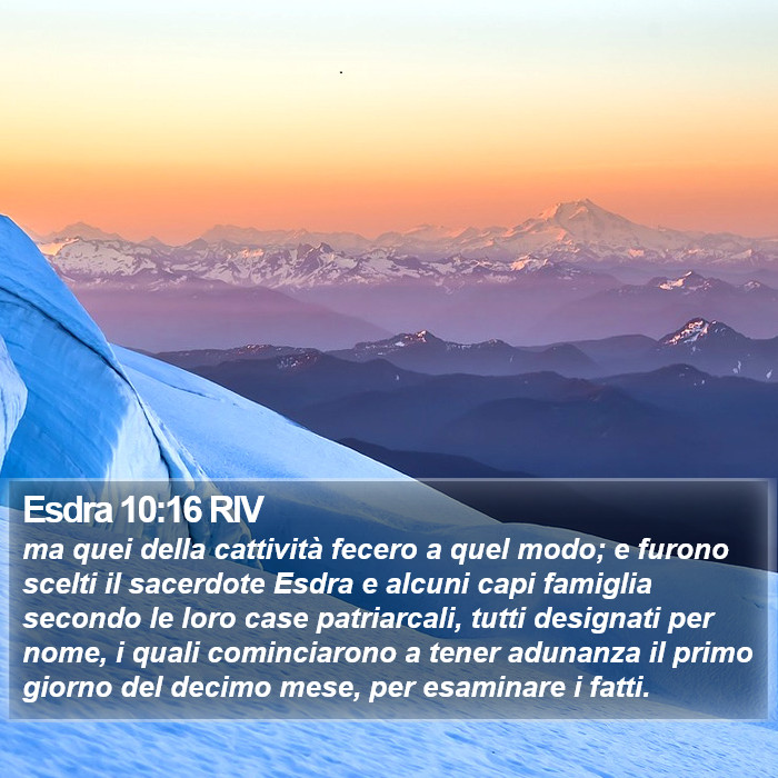Esdra 10:16 RIV Bible Study