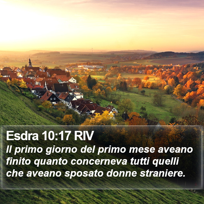 Esdra 10:17 RIV Bible Study