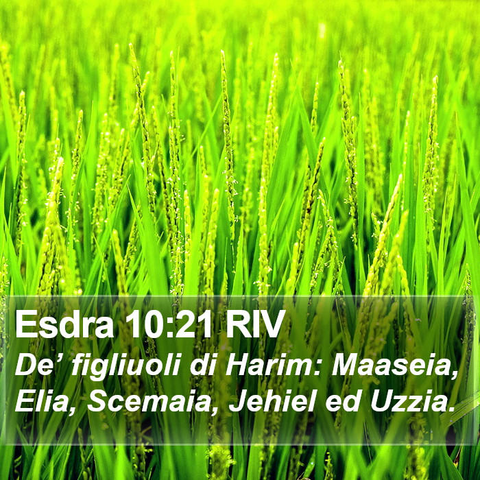 Esdra 10:21 RIV Bible Study