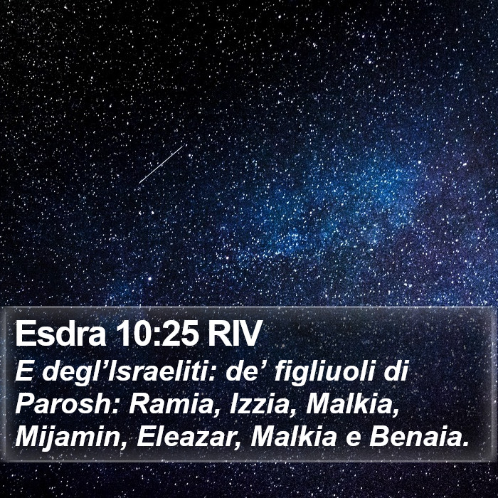 Esdra 10:25 RIV Bible Study