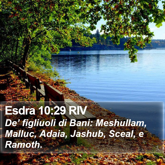 Esdra 10:29 RIV Bible Study
