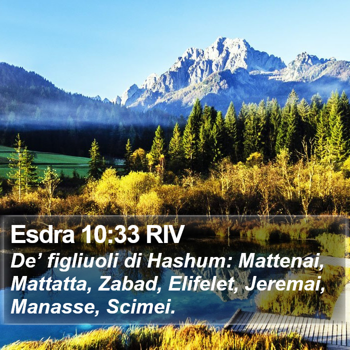 Esdra 10:33 RIV Bible Study
