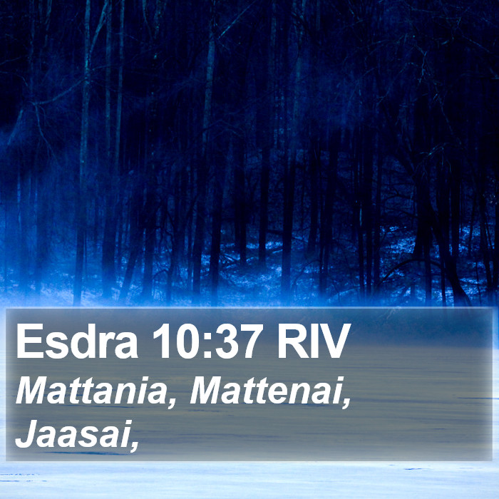 Esdra 10:37 RIV Bible Study