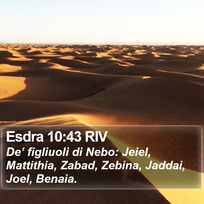Esdra 10:43 RIV Bible Study