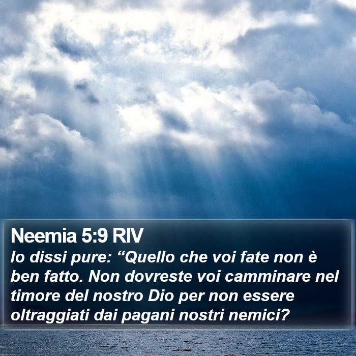 Neemia 5:9 RIV Bible Study