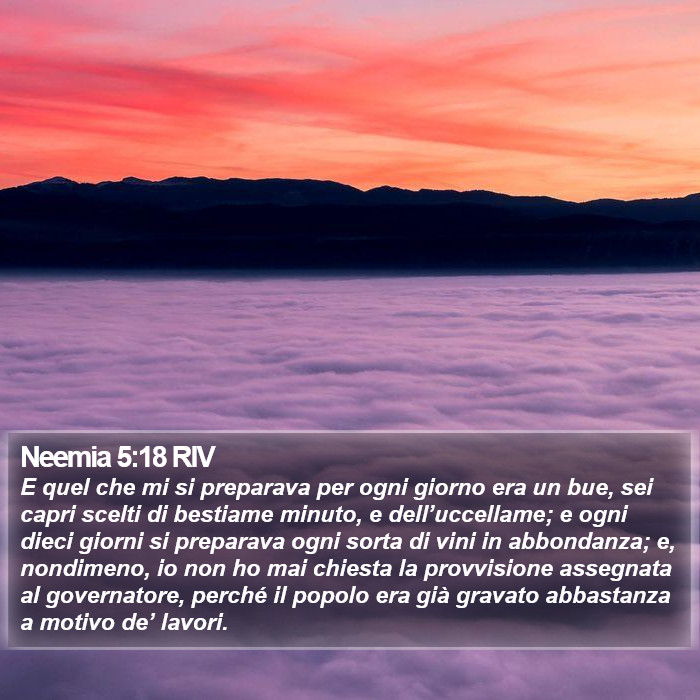 Neemia 5:18 RIV Bible Study