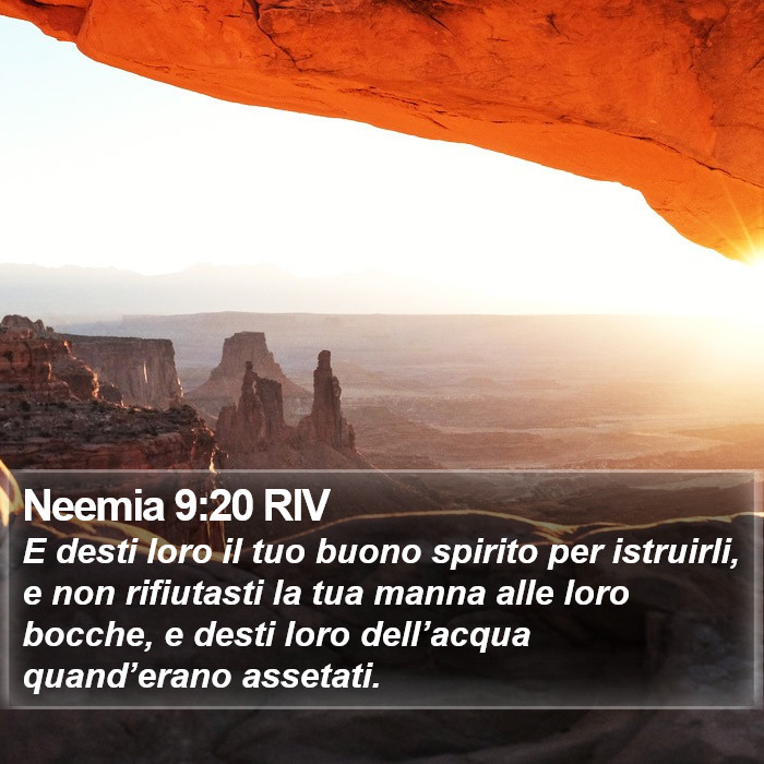 Neemia 9:20 RIV Bible Study