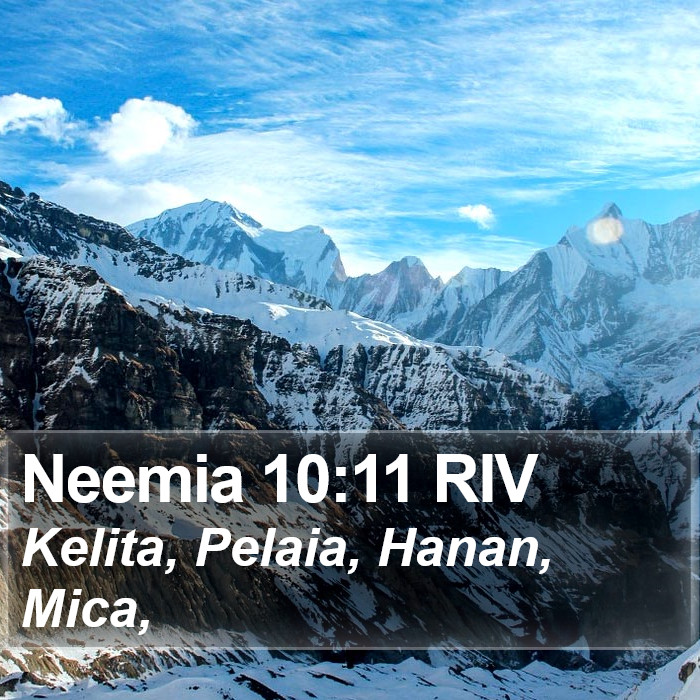 Neemia 10:11 RIV Bible Study