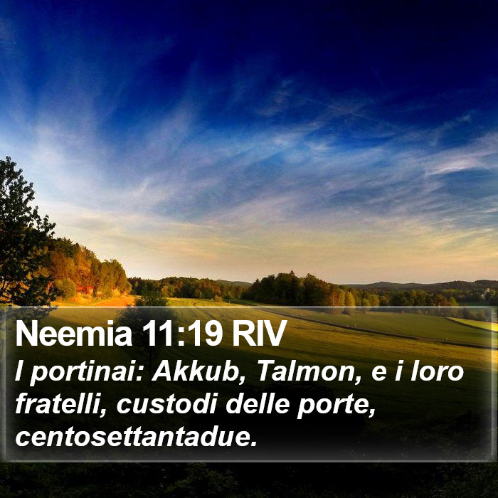 Neemia 11:19 RIV Bible Study