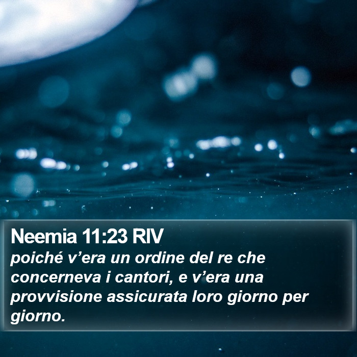 Neemia 11:23 RIV Bible Study