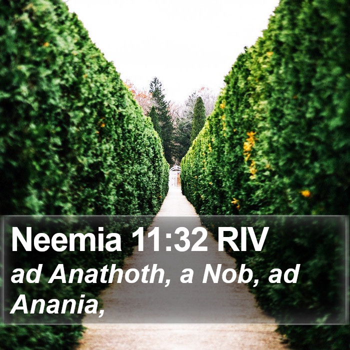 Neemia 11:32 RIV Bible Study