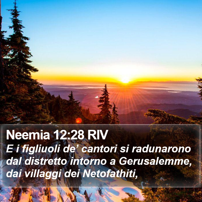 Neemia 12:28 RIV Bible Study