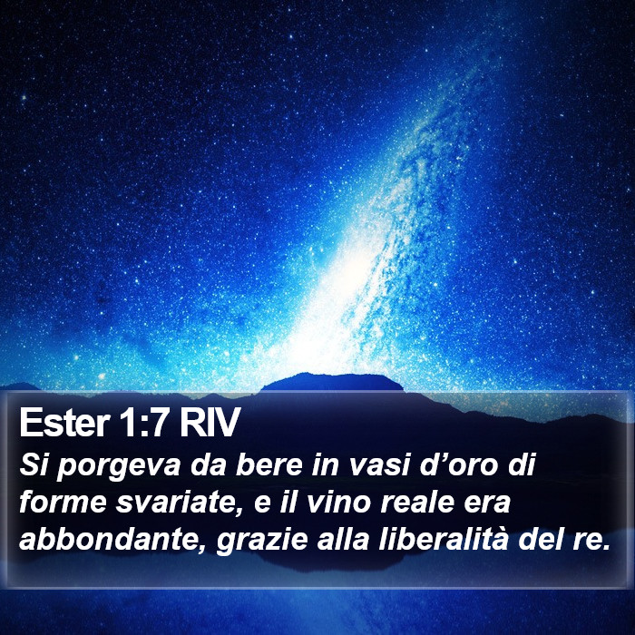 Ester 1:7 RIV Bible Study