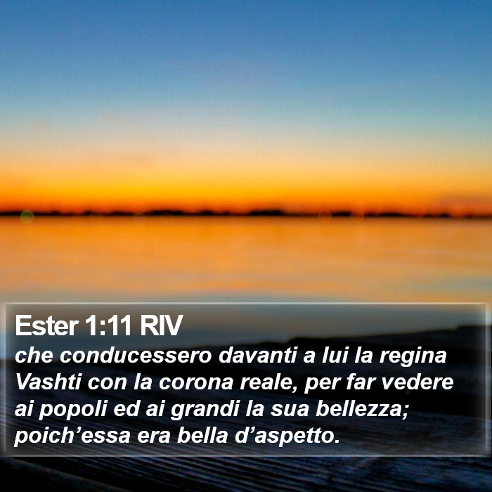 Ester 1:11 RIV Bible Study