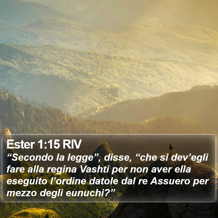 Ester 1:15 RIV Bible Study