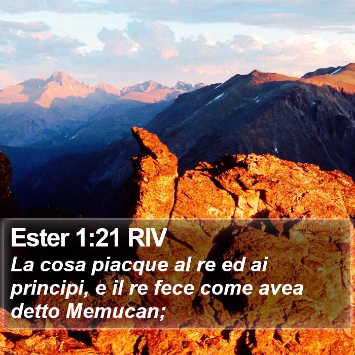 Ester 1:21 RIV Bible Study