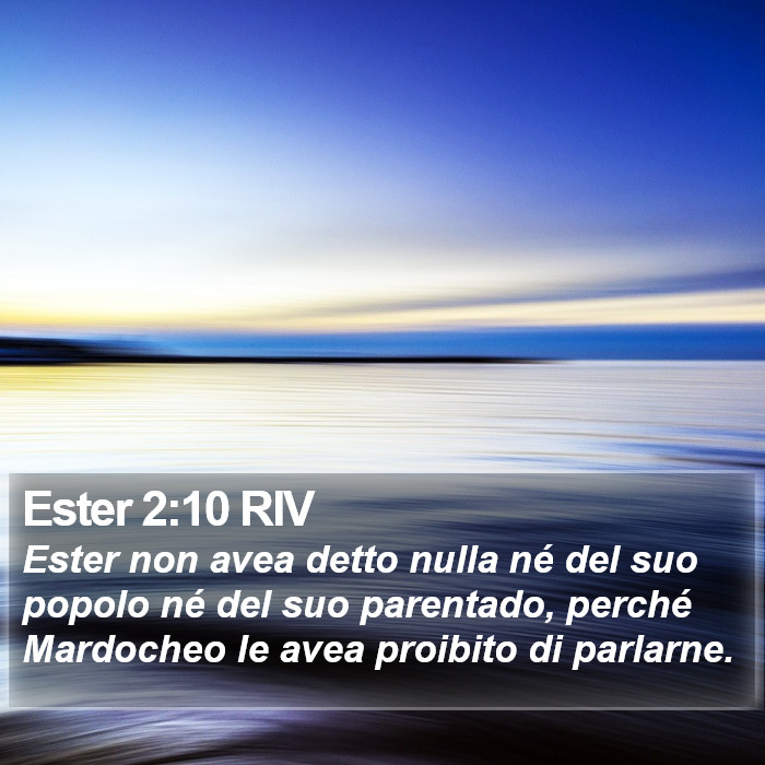 Ester 2:10 RIV Bible Study