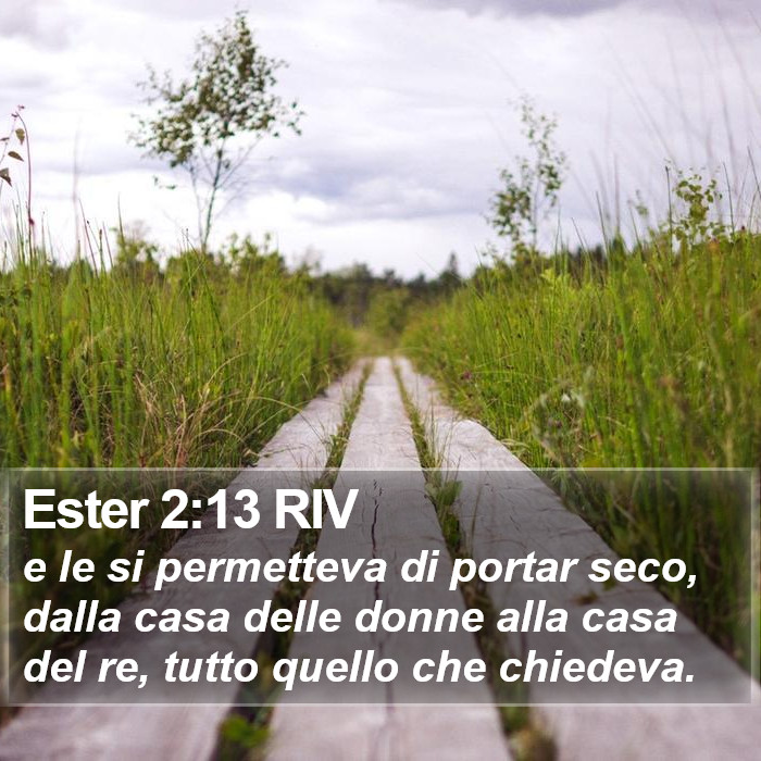 Ester 2:13 RIV Bible Study