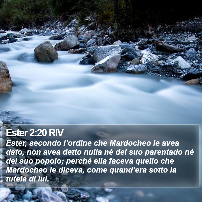 Ester 2:20 RIV Bible Study