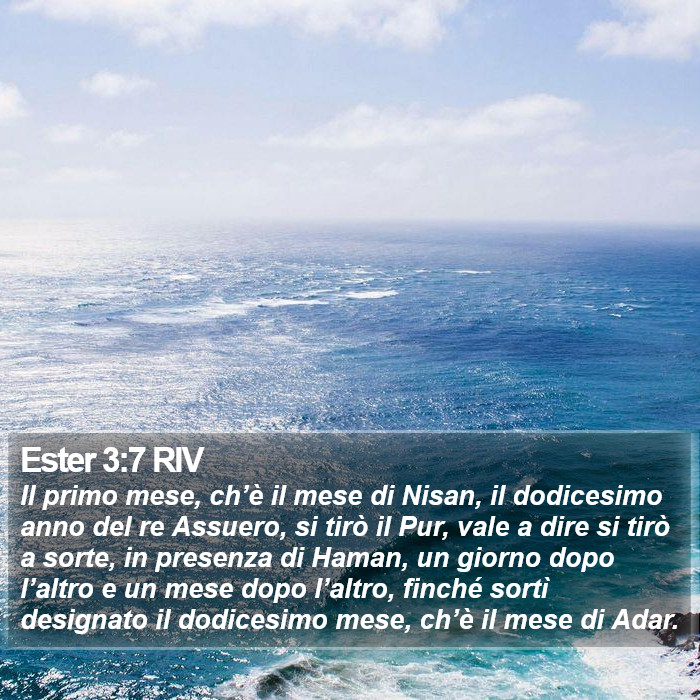 Ester 3:7 RIV Bible Study